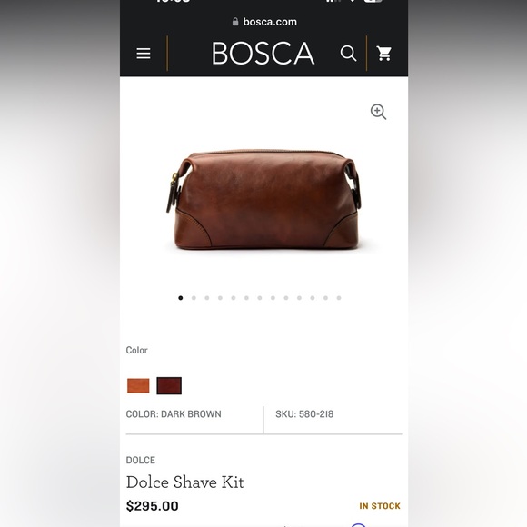 NWT - Bosca Men's Dolce Collection Shave Kit - Dark Brown - Picture 10 of 10
